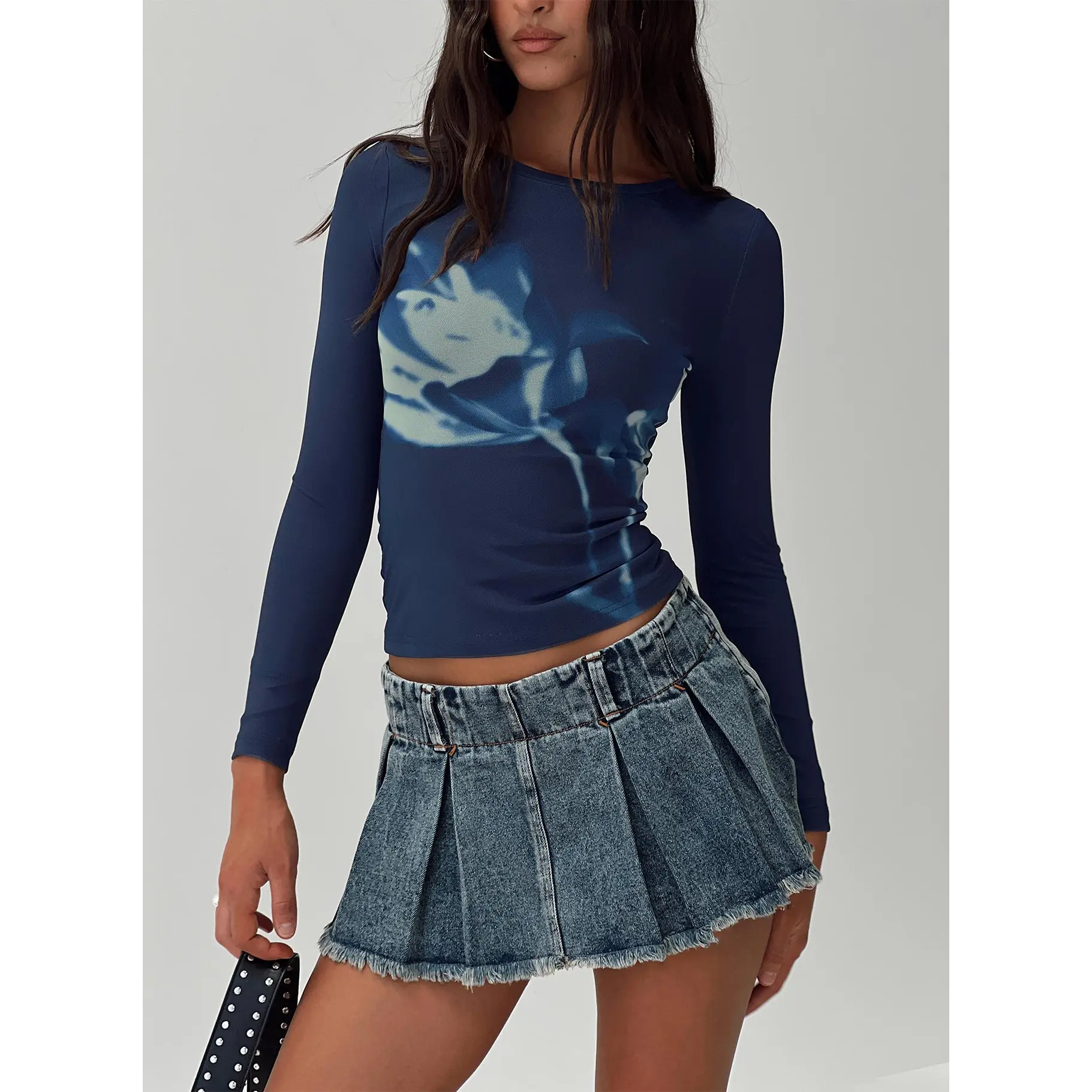 Raldor Long Sleeve Top Navy