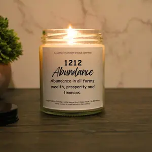 1212 Angel Number Candle |Law of Attraction | Repeating Numbers Candle | Numerology Candle |Manifestation Candle |Mystical Candle |Spiritual