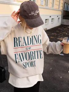 Reading Is My Favorite Sport Sweatshirt Vintage Reading Sweatshirt Book Lover Gift Bookish Shirt Bookworm Reader Gift Book Crewneck