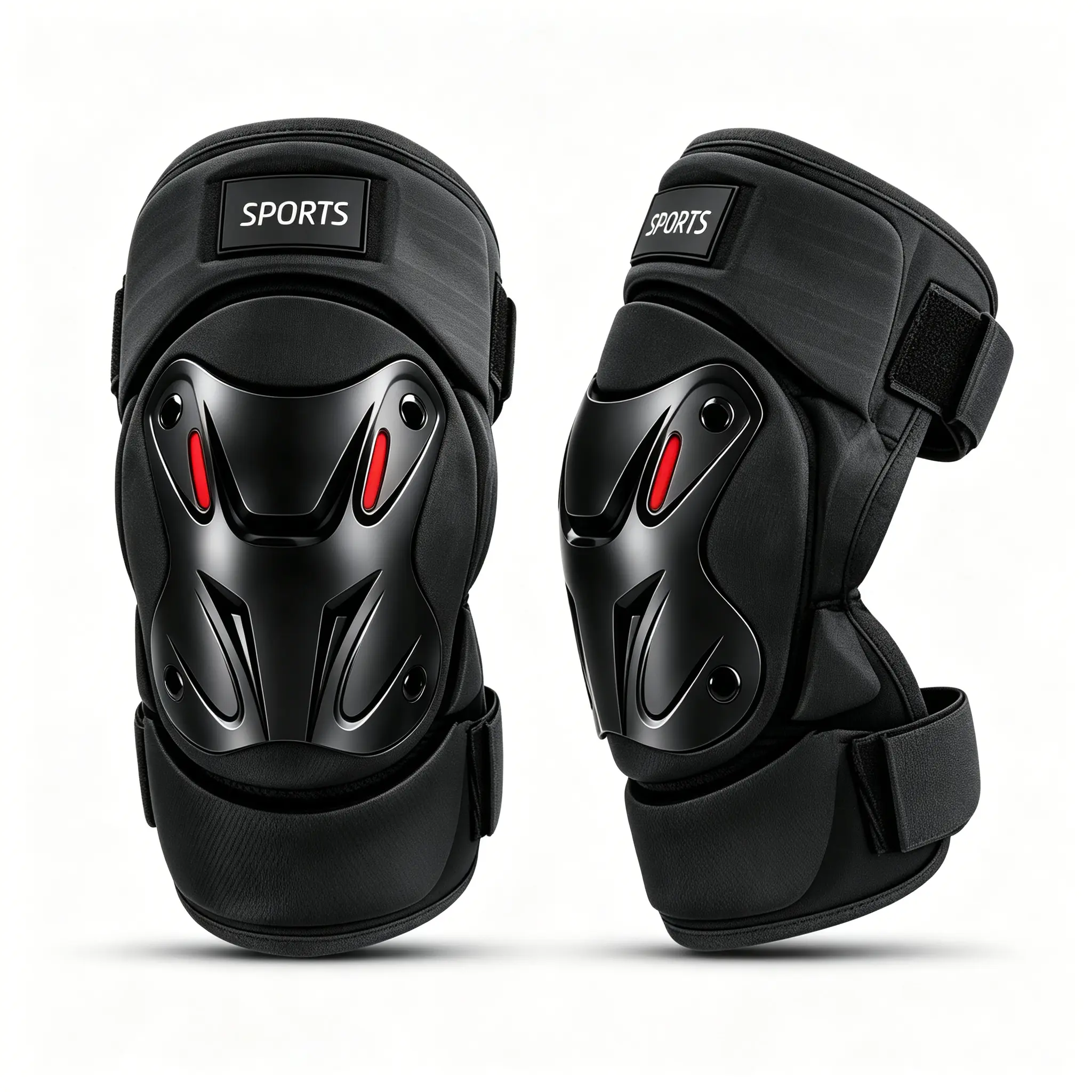 1 Pair Hard Shell Knee, Impact Protection with EVA Shock Absorption, Adjustable Ergonomic Knee Pads for Motorcycle, Dirt Bike, Cycling, Skateboarding & Skiing