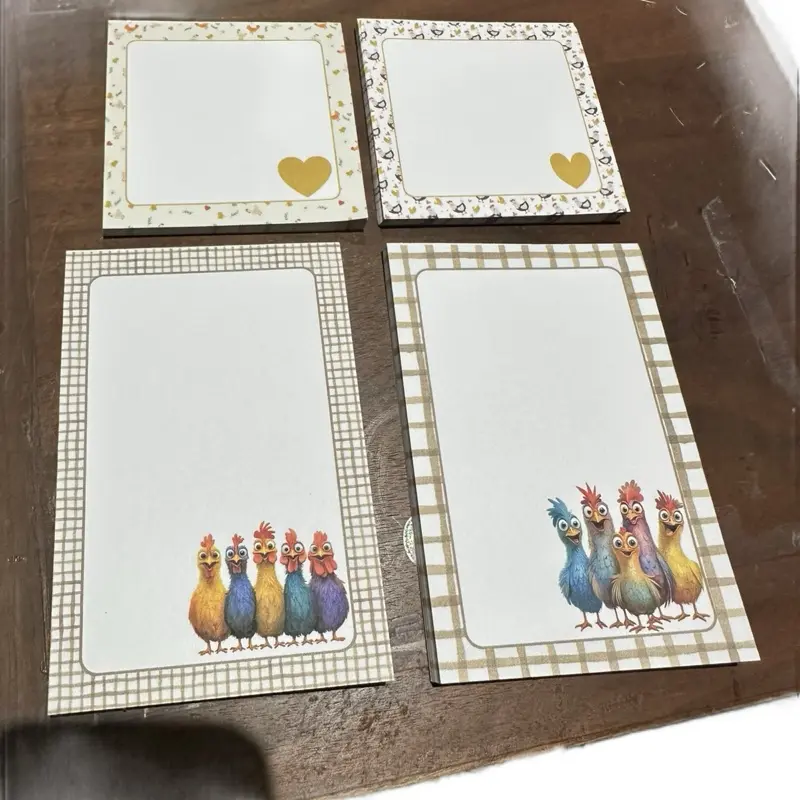 Cute Chicken-Themed Notepads, Portable Paper Notepads for Daily Note-Taking, Quick Jotting