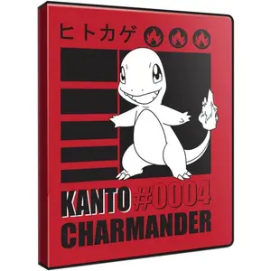 Charmander 4-Pocket Portfolio for Pokémon | Pokémon card binder, trading card organizer, TCG storage portfolio, collectible card holder, card sleeve, collector gift