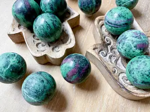 Ruby in Zoisite Sphere || Matte Finish