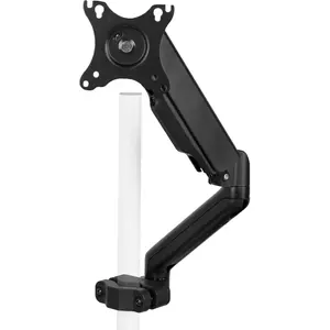 Universal Full Motion Pneumatic Pole Mount Arm for 17 to 32 inch  Screens, 75mm and 100mm VESA Plate, Black, MOUNT-POLE05O