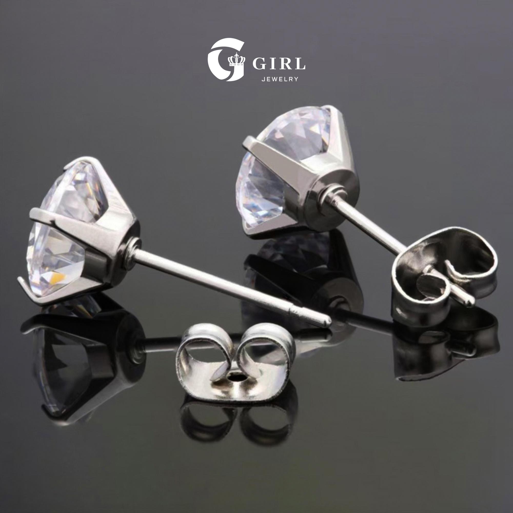 6 Pairs Stud Cubic Zirconia Earrings Set( 3-8mm), Stainless Steel Hypoallergenic Cubic Zirconia Earrings Chic Gorgeous Jewelry As Gift for Girlfriend, Elegant Minimalist Earrings 6 Pairs Stud Cubic Zirconia Earrings Set( 3-8mm), Stainless Steel Hypoallergenic Cubic Zirconia Earrings Chic Gorgeous Jewelry As Gift for Girlfriend, Elegant Minimalist Earrings