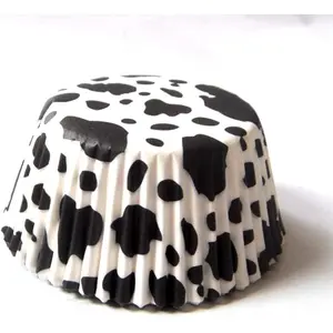 Cow Animal Paper Muffin Cupcake Liners case Birthday Baking Cups Holders 100 pcs,Standard Size 2x1.25inch