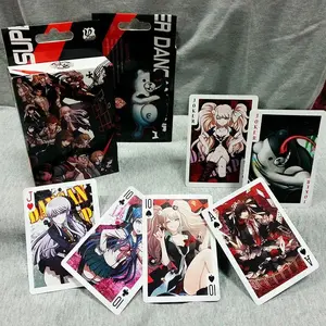 54Pcs Cards Anime Poker Toy Danganronpa Nagito Komaeda Cosplay Board Game Cards Hardcover Gift With Box