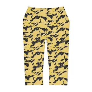 Gold Camo #4 Yoga Capri Leggings