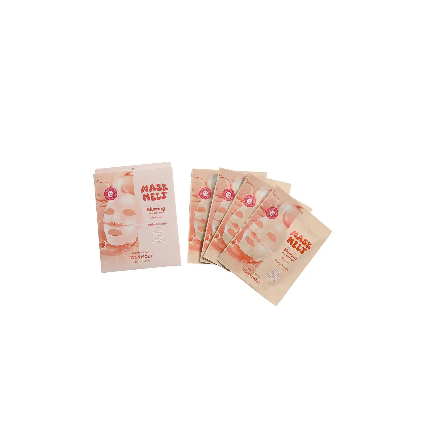 TONYMOLY Mask Melt Blurring Overnight Hydrogel Mask 4pc.