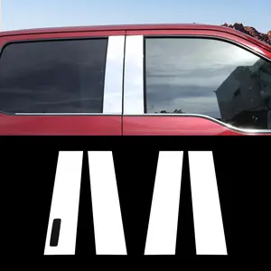 For 2015+ Frod F150 Car Window Pillar Posts Panel Decor Strip Trim Cover Shell