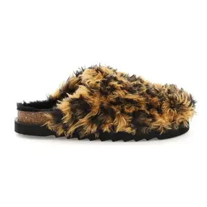 Palm Angels Orange & Black Fur Slip-On Mule Size 42 (9M)
