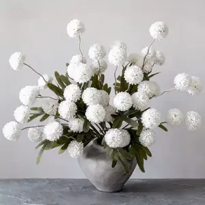12PCS Artificial Silk Hydrangea Flowers, Fake Hydrangea Bouquet for Home Office Wedding Party Decor, Realistic Floral Centerpieces DIY Arrangement, No Vase