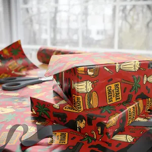 Pulp Fiction 90s Cult Classic Film Wrapping Paper, Retro Movie Gift Wrap, Funny Meme Wrapping_