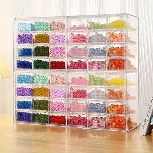 Clear Multi-Layer Beads Jewelry Storage Display Box - Convenient and Practical Supplies for Organizing and Showcasing Accessories - Durable, Easy-to-Use, and Space-Saving Design