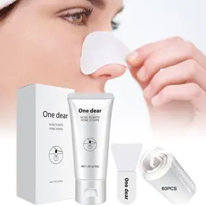 Deep Cleansing Blackhead Remover Nose Patches, Gentle Pull-Off Nasal Mask, 60-Piece Set, Ideal for Oily Skin, Unisex Use