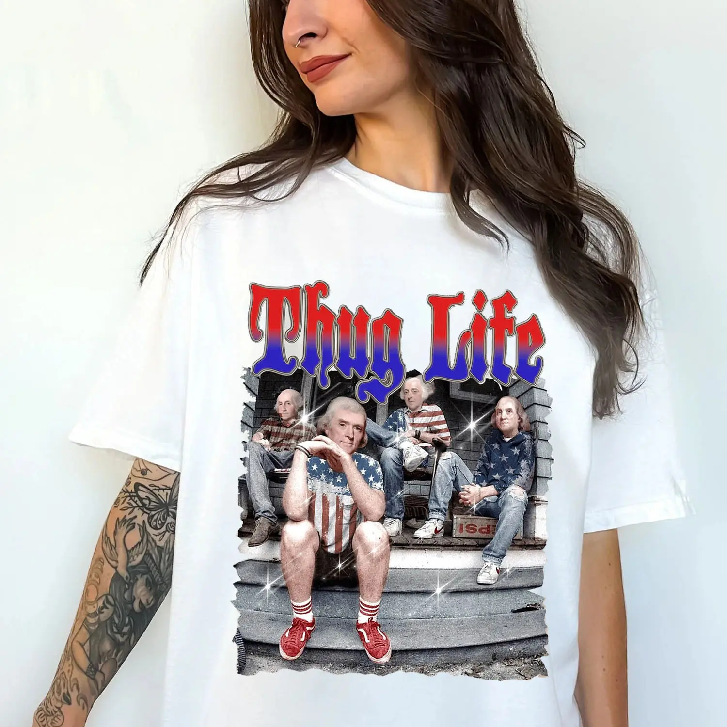 Thug Life American Patriotic Shirt, Fourth Of July Gift