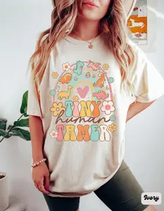 Trendy Tiny Human Tamer Shirt, Chaos Coordinator Shirt, Daycare Teacher Shirt, Preschool Teacher Shirt, Kindergarten Teacher Shirt
