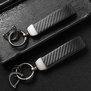 Car Carbon Fiber Style Keychain Microfiber Leather Key Chain For Yamaha MT07 MT09 MT10 MT03 FZ Tracer 900 700 GT Tmax 500 530