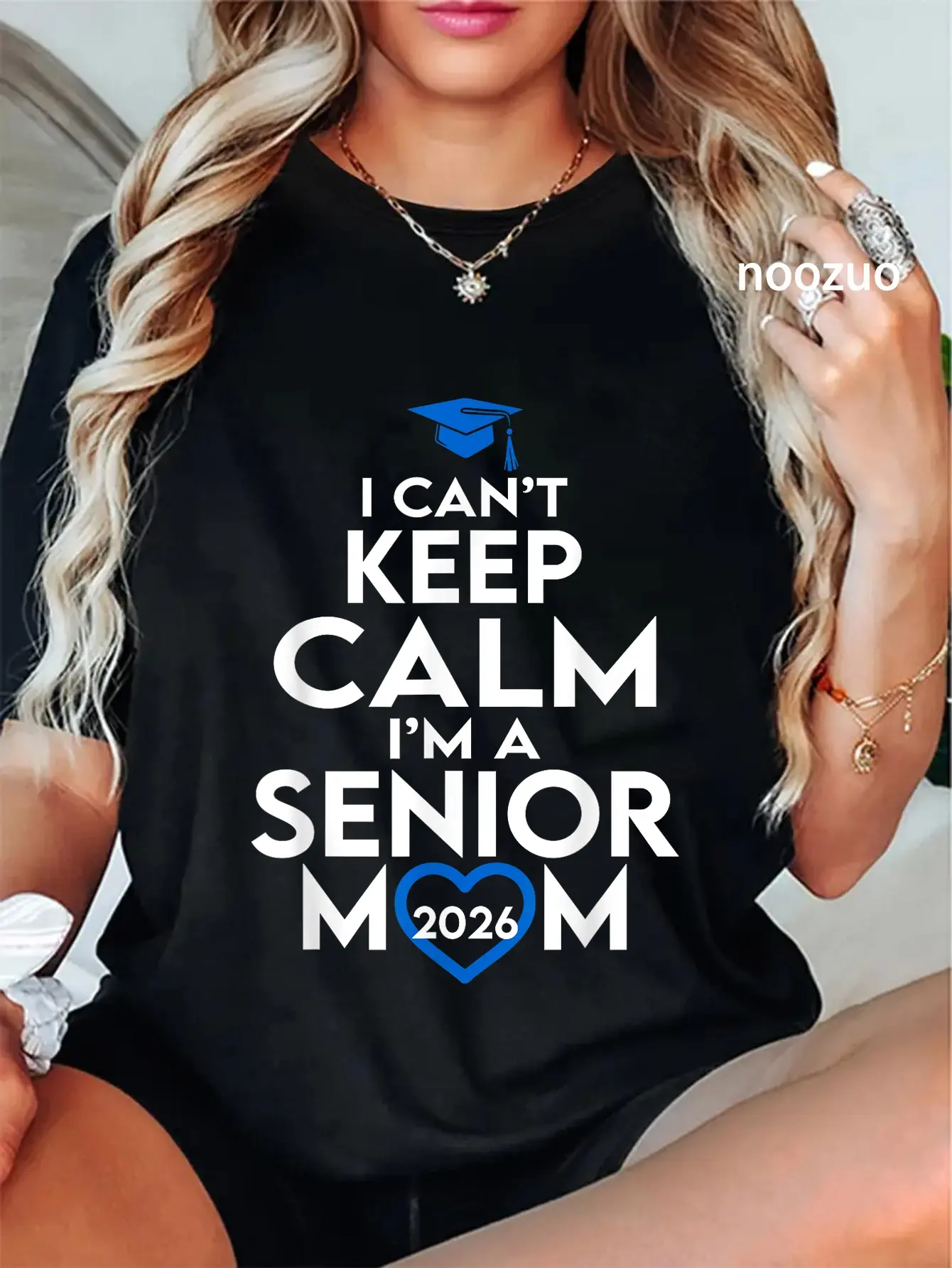 100% Cotton Unisex I Can't Keep Calm I'm A Senior Mom 2026 Class of 2026 T-Shirt