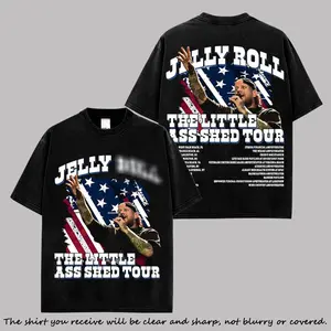 The Little Ass Shed Tour 2026 - Jelly Premium Cotton T-Shirt V2, Country Rap Graphic Music Shirt, Southern Outlaw Concert Tour Merch Tee, Gift For Country Music Fans, Vintage Tour Fan Shirt