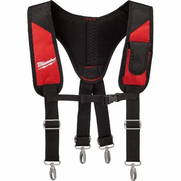 Milwaukee 48-22-8146 Padded Heavy Duty Tool Bag Rig - XL, Nylon Tool Storage Work Gear with Strap, Tradesmen