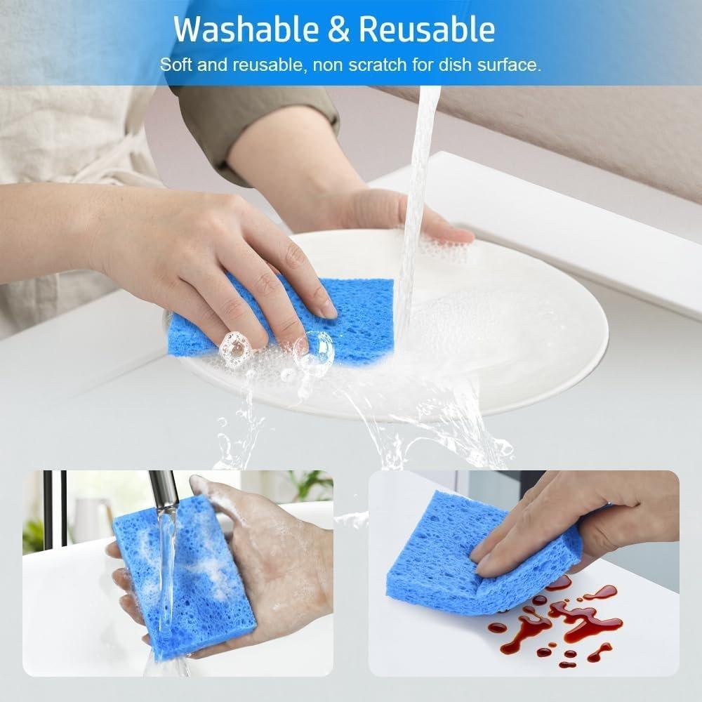 4PCS Compressed Kitchen Sponges for Household Use Zero Scratch Scrub Dish Sponge Dual Sided Multipurpose Cleaning Sponges for Dishes Kitchenware Dishwashing Brushes Save Space 4PCS Compressed Kitchen Sponges for Household Use Zero Scratch Scrub Dish Sponge Dual Sided Multipurpose Cleaning Sponges for Dishes Kitchenware Dishwashing Brushes Save Space