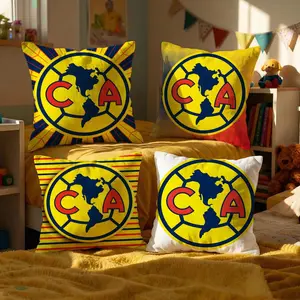 Team Club America Cushion Cover INS Style Exquisite Print Short Plush Pillow Case Soft Skin-Friendly Durable Throw Pillow Cover 40x40 Viral Trendy Aesthetic Cozy Luxury Home Decor Living Room Bedroom Sofa Couch
