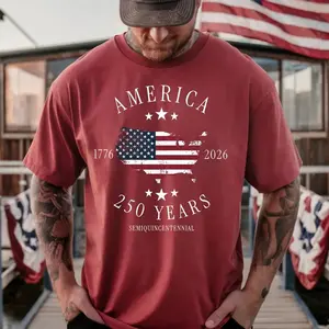 America 250th Anniversary T-Shirt | 1776–2026 Patriotic USA Flag Map Graphic Tee | Semiquincentennial Celebration Shirt
