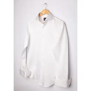 Egyptian White Twill Shirt - French Cuffs