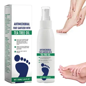 Foot Sanitizer Spray with Tea Tree Oil,Clear Foot Sanitizer Sprays,Tea Tree Oil Feet Spray, Foot & Shoe Freshness,Quick-Drying & Travel-Friendly,100 ml/3.5 oz