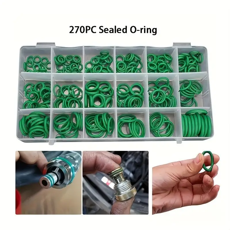 O-Ring Assortment Kit with Storage Box for Summer, Refrigerator & Air Conditioner Compressor Seal Ring, Household Large Home Appliances Accessories