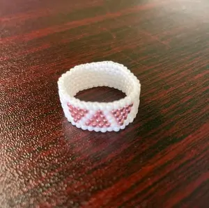 Peyote Stitch Beaded Ring - Handmade Jewelry for Women