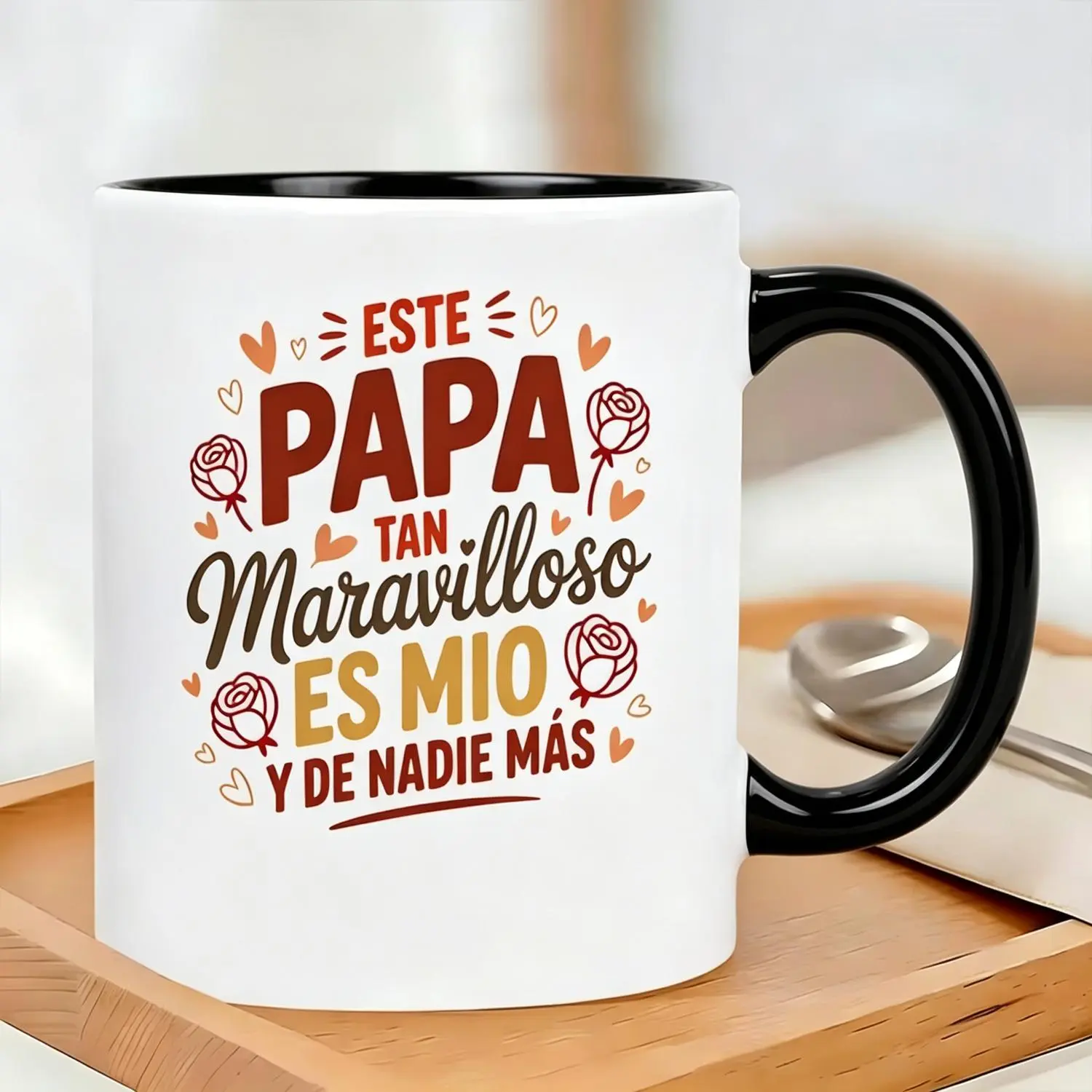 [Spanish Papa Mug]1pcs 'Este Papa Tan Maravilloso' 11oz Ceramic Mug | Spanish Dad Quote, Dishwasher Safe,  Great Latin Father's Day Gift