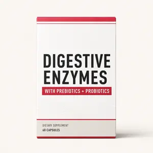Digestive Enzymes - Bloating & Mealtime Discomfort Support with Probiotics + Prebiotics for Digestion & Gut Health