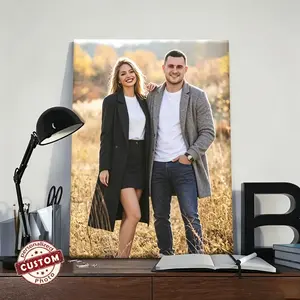 Custom  Frame Poster, Customized Photo to Canvas Wall Art Ideal for Home Decor Gift Wrapping Pets Family Baby Father's Day Wedding
