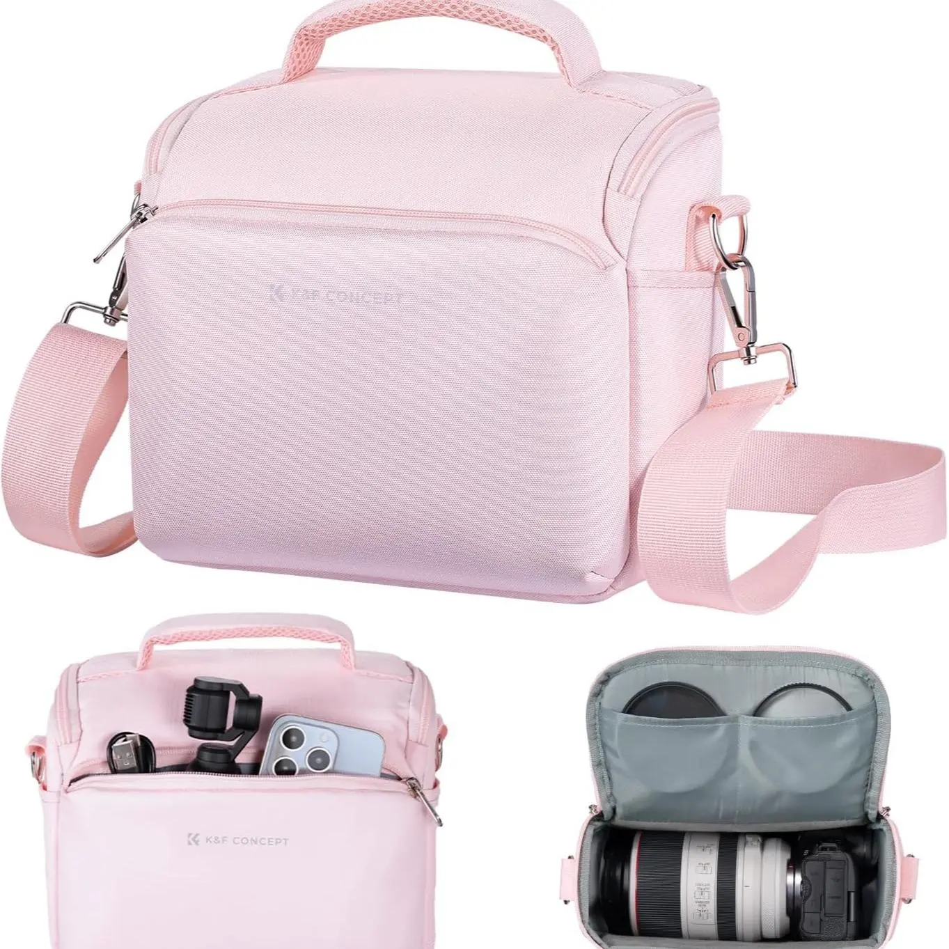 K&F Concept Camera Sling Bag Small Crossbody Camera Case DSLR/SLR/Cute Compact Shoulder Photography Bags for Photographers