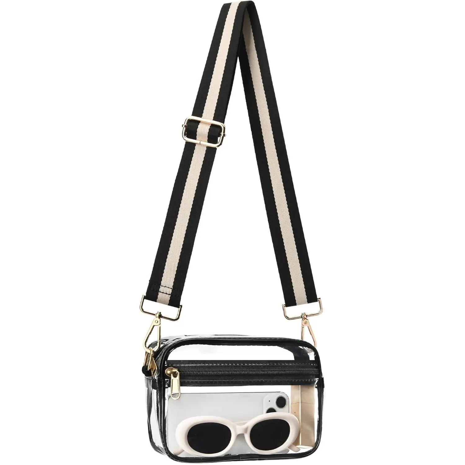HULISEN Clear Bag for Stadium Events, Clear Purses for Women Stadium Crossbody, Transparent Handbag for Concerts & Sports Fan