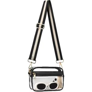HULISEN Clear Bag for Stadium Events, Clear Purses for Women Stadium Crossbody, Transparent Handbag for Concerts & Sports Fan