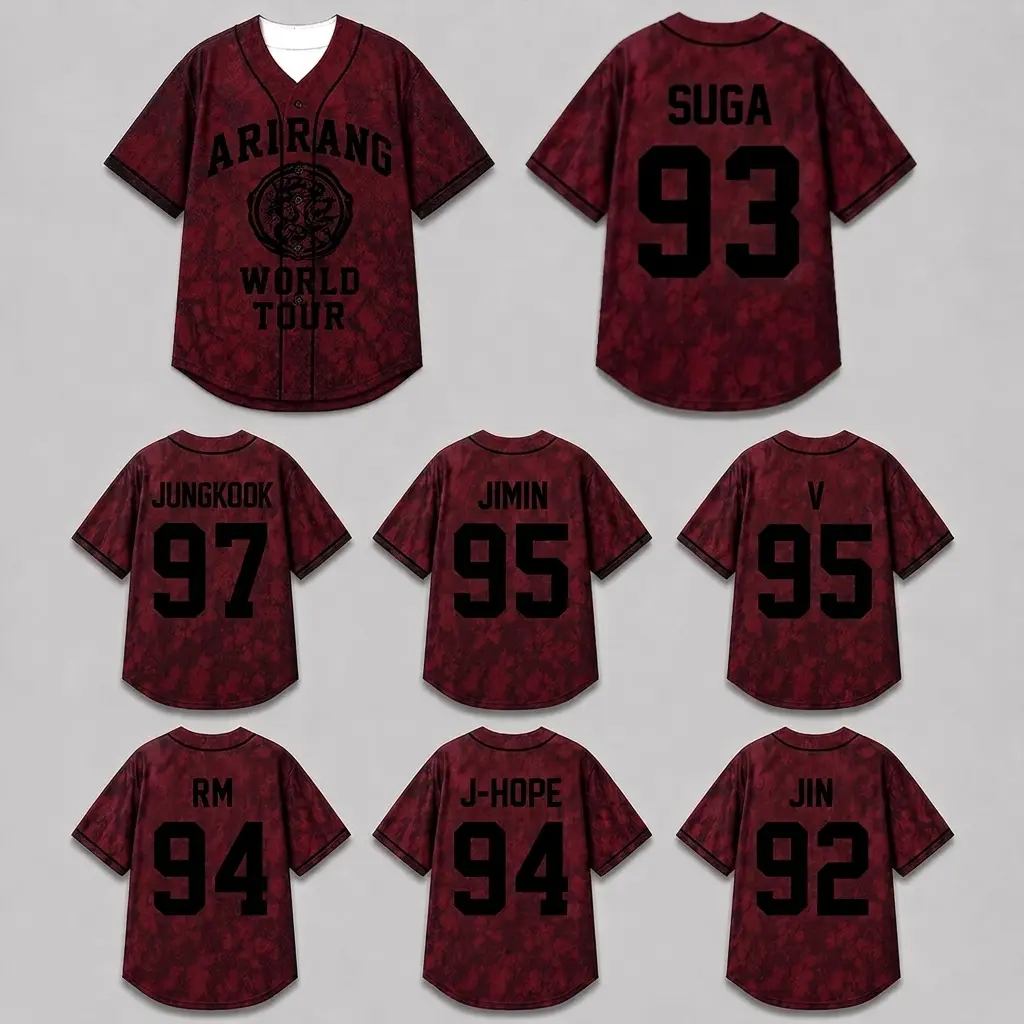 Arirang Concert Baseball Jersey Personalized Name Number - Cultural Button Down Shirt, Unique One Of A Kind Customized Gift