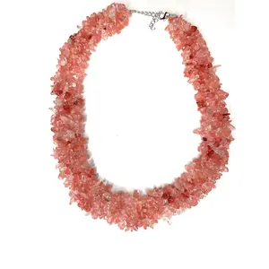 Woven Crystal Chip Necklace
