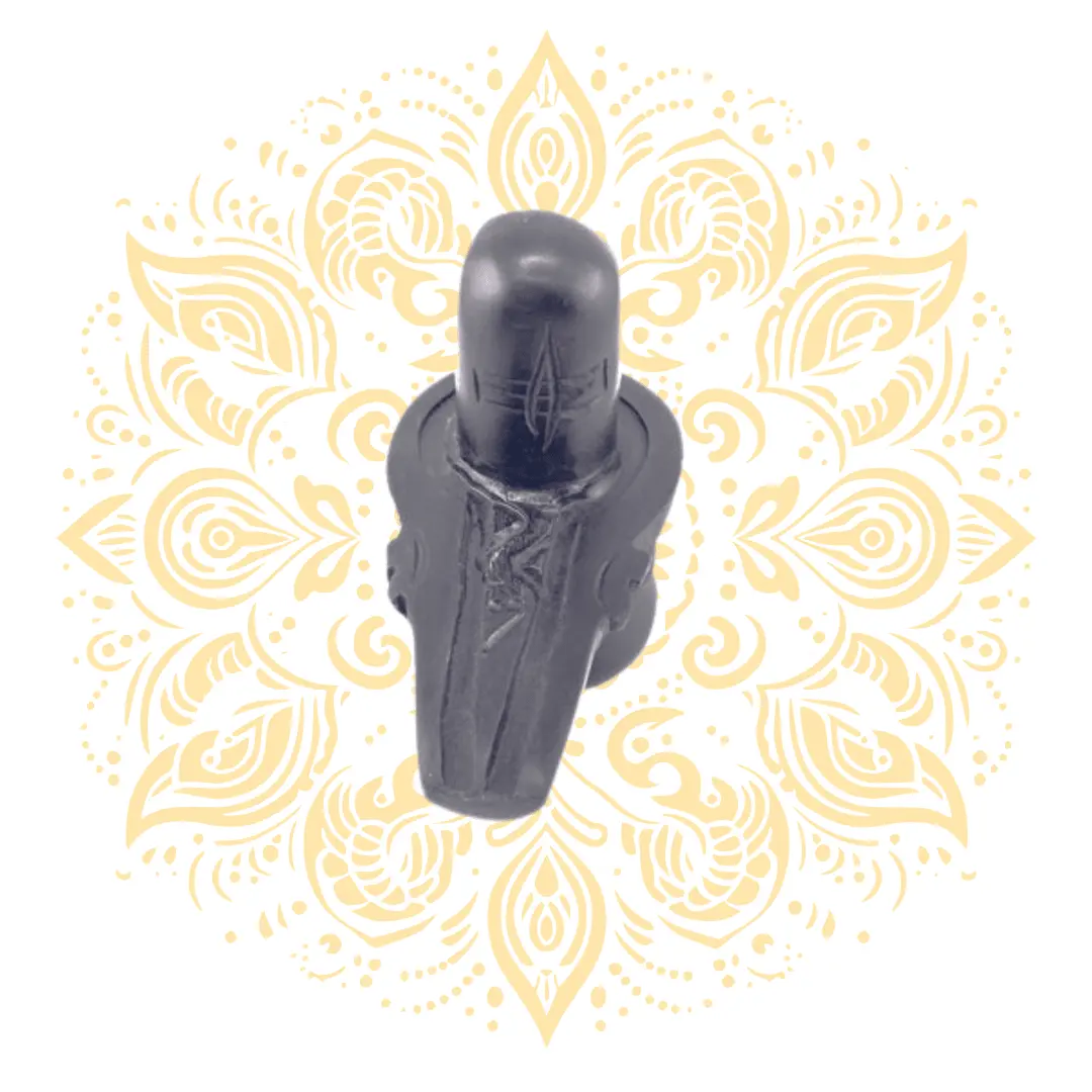 Black Stone Shiva Linga w/ Yoni Base