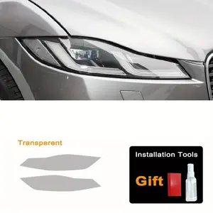 For Jaguar F-Pace 2017-2020, Precut Headlight Protective film Transparent or Smoked Black TPU Headlight Sticker