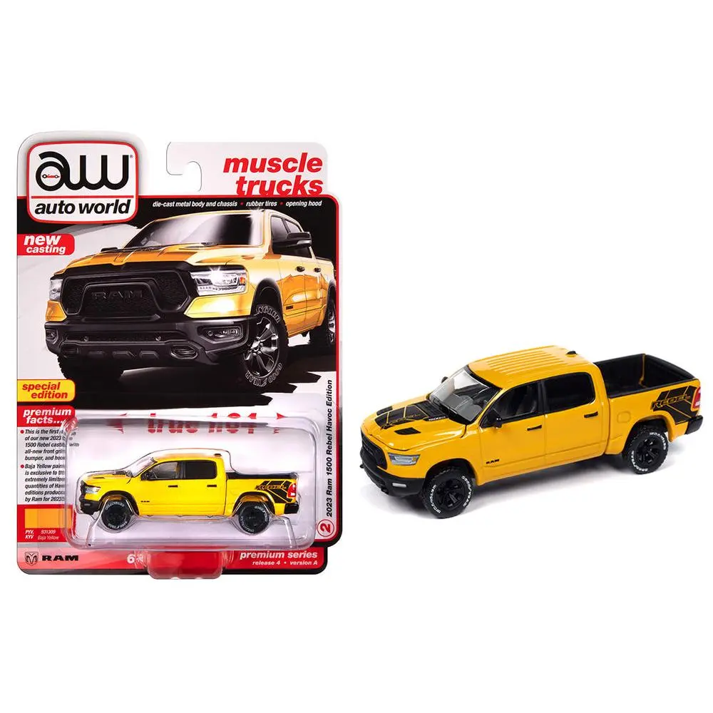 Auto World 1:64 2023 Dodge Ram Rebel Havoc Edition – Special Edition - Baja Yellow