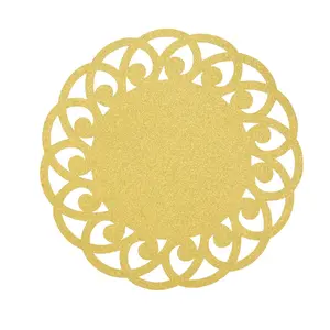 Gold Glitter Chargers - 24 Pc.