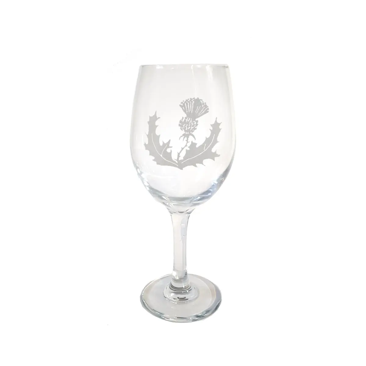 Lyoncraft WITH01 18 oz Non-Leaded Laser Engraved Scottish Thistle Red Wine Glass, Dishwasher Friendly for Wine Tasting