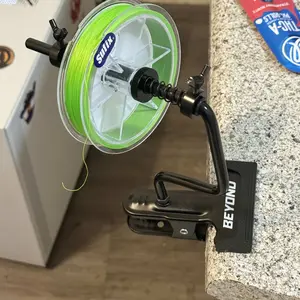 Beyond Braid EZ Fishing Line Spooler – Portable Table Mounted Reel Spooler for Spinning & Baitcasting Reels – Adjustable to Fit Multiple Size Spools of Fishing Line