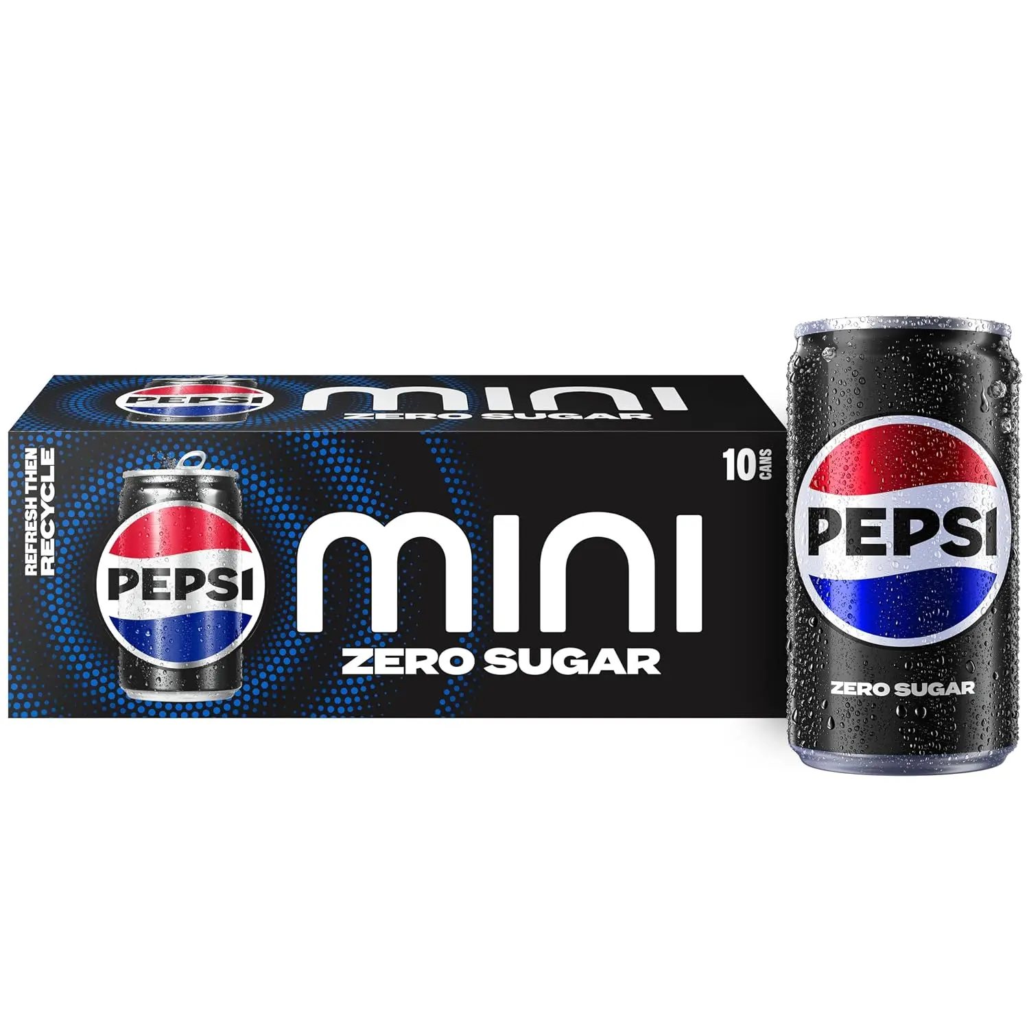 Zero Sugar Cola Soda Pop, 7.5 Ounce Mini Cans, (10 Pack) (Packaging May Vary)