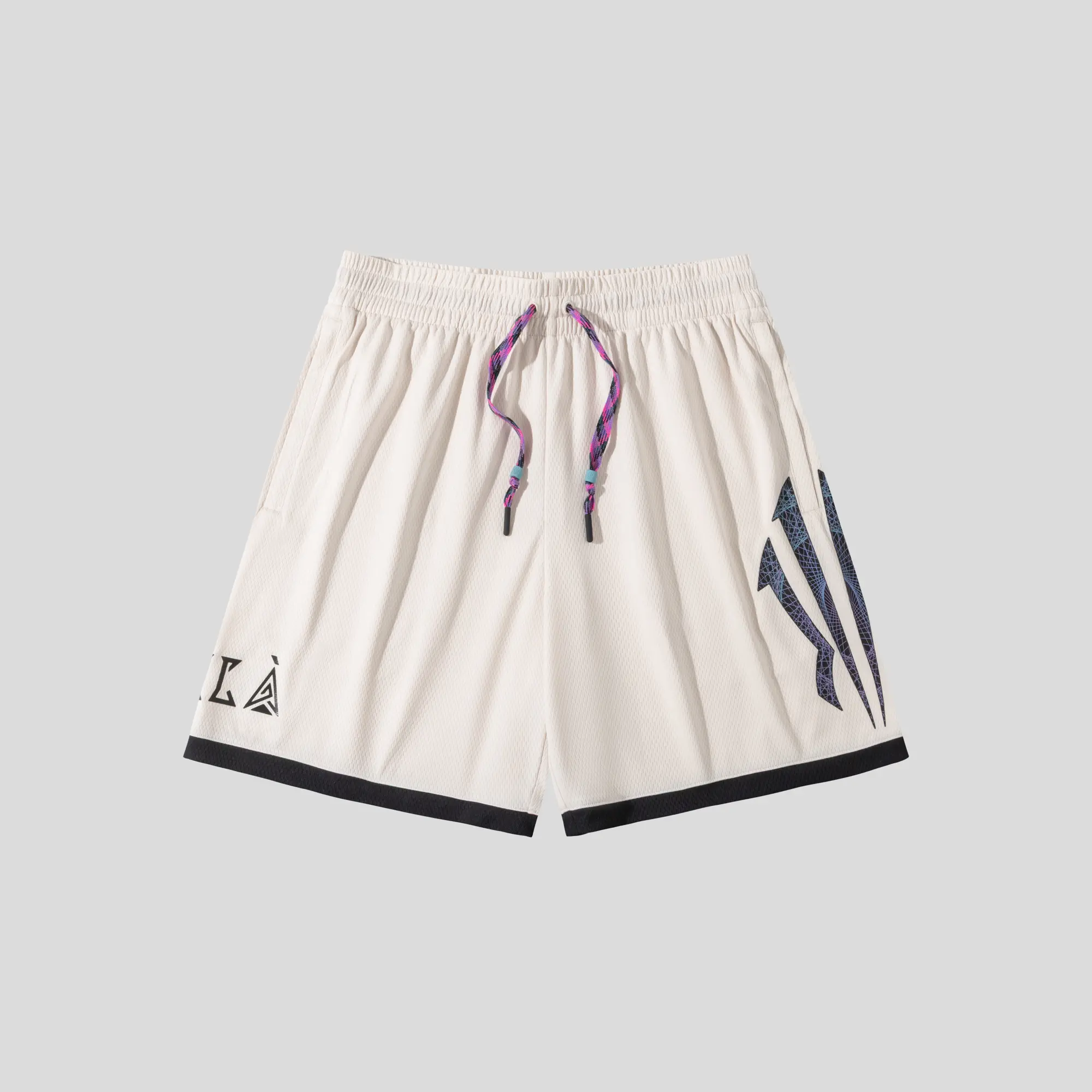 ANTA KAI Logo Game Shorts Kyrie Irving Lightweight & Court-Ready White Green Purple Black