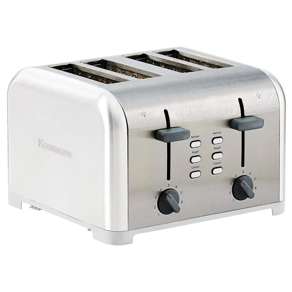 Kenmore KKTS4SWhite 1400W 4-Slice Toaster with Dual Control, White