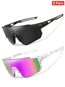 Fashion Unisex Outdoor Sports Sunglasses (2 Pairs Set), Baseball Glasses, Cycling Running Eyewear, Perfect Gift for Him, Christmas, Birthday, New Year, Back to School.